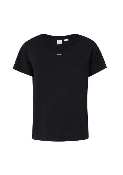 T-shirt Pinko donna 100373 A228 nera maniche corte mini logo PINKO | T-shirt | 100373 A228Z99